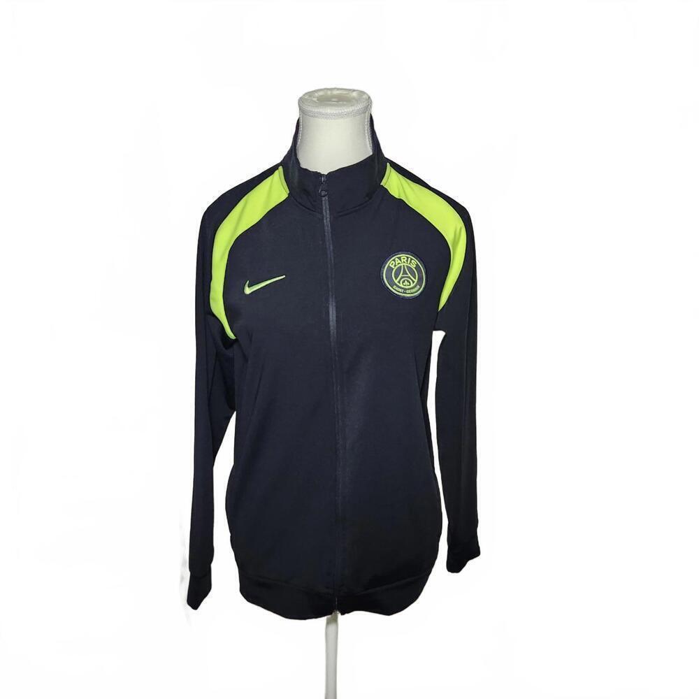Nike Womens Black and Neon Green Activewear Track Jacket Size 176 - Picture 1 of 10